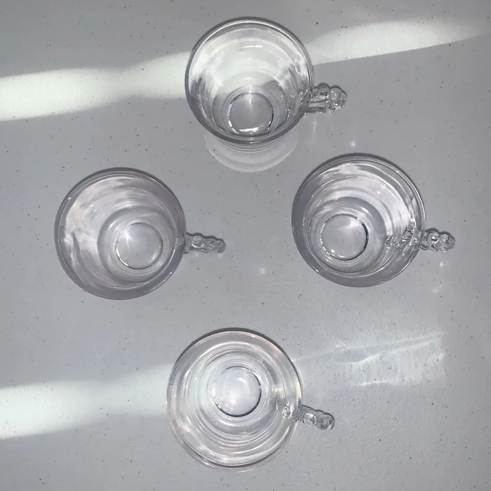 0329 Set of 4 Vintage Imperial Candlewick Punch Bowl Cups - Picture 3 of 4